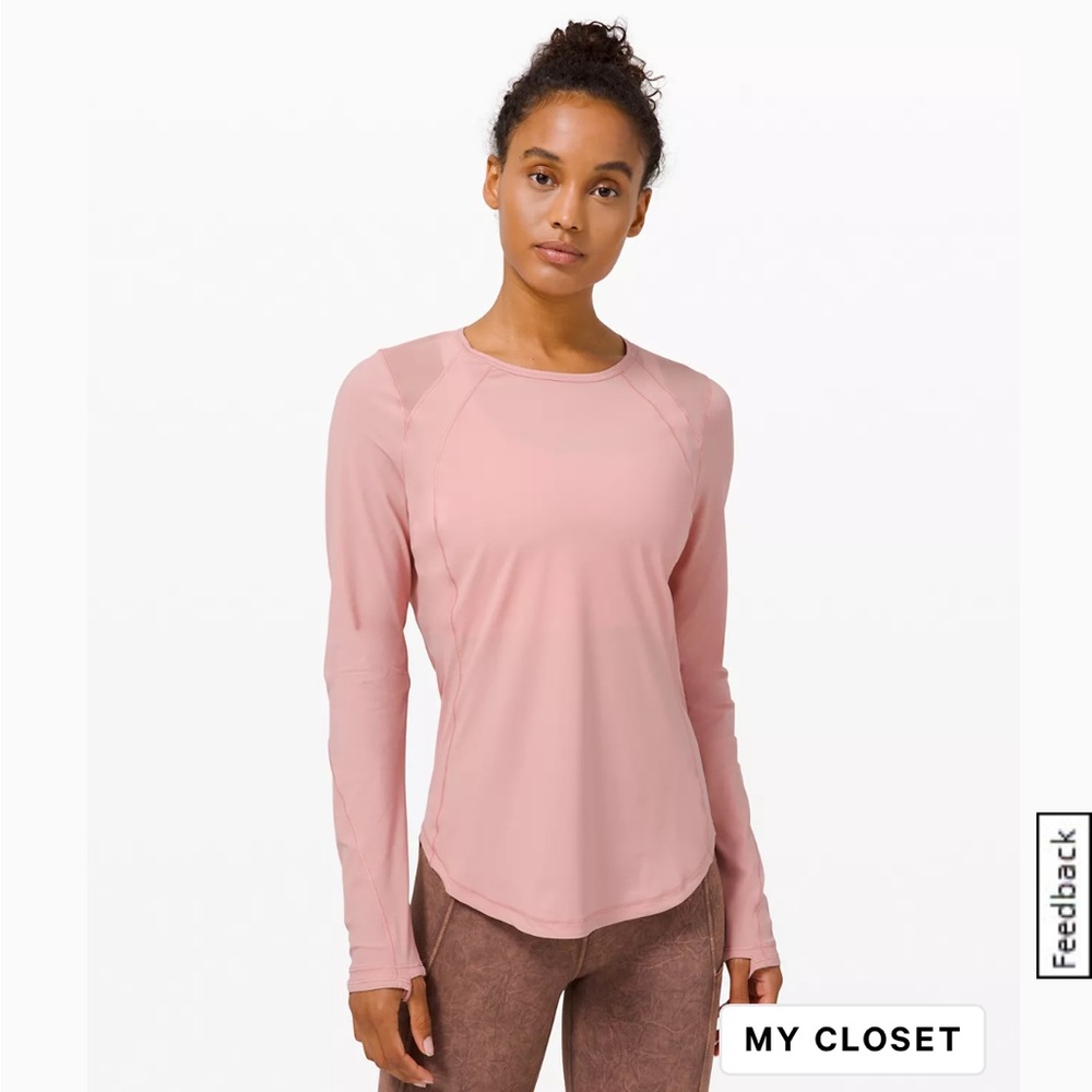 Sculpt long sleeve lululemon size 6 pink pastel